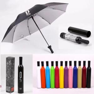 Wholesale BV 190T Pongee Fabric UV Coating Wine Bottle Umbrellas With Case from china suppliers
