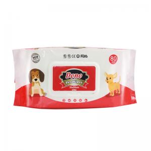 Wholesale 80 Pieces Nonwoven Fabric Pet Cleaning Wipes 15X20cm from china suppliers