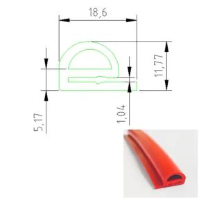 Wholesale Custom Designs Accepted Food Grade Silicone High Temperature Weatherstrip for Bakery Ovens from china suppliers