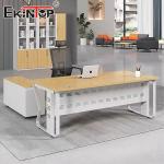 Walnut Sturdy Wood Office Desk Manager Desk Designer Desk For Office