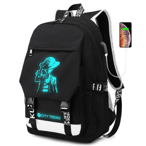 Factory wholesale OEM custom men trendy waterproof luminous school bags Laptop