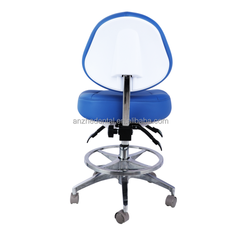 Soft Leather Dentist Stool Unique Comfortable Seat Adjustable Height Dentist Chair With Wheels