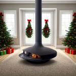 Customizable Suspended Wood Burner Black / White Or Customized For Wood Fuel