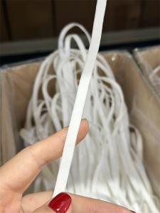 Wholesale 6.5mm Polyester Spandex Flat Ear Loop For N95 Face Mask White from china suppliers
