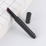 Compressible Round matte black lip balm lipstick tubes container for makeup