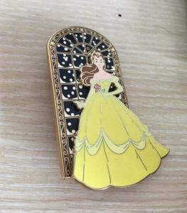 Wholesale Zinc Alloy Silver Plating Beauty pin on pin badge with rubber clutches from china suppliers