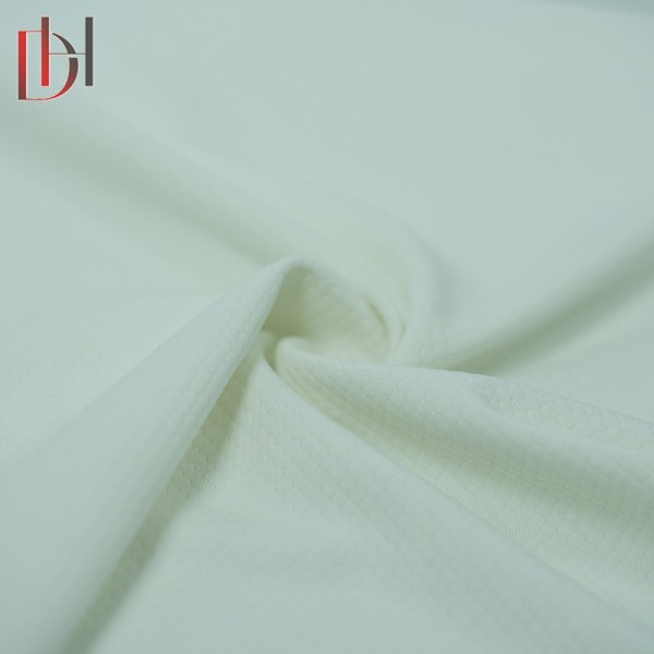 Custom 45% Polyester 55% Modified nylon Quick dry Polyester Knit Jacquard Rib Ultra light Stretch Sportswear Polo Shirts Fabric