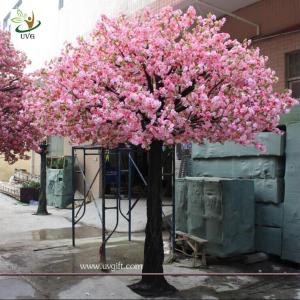 Wholesale UVG 10ft pink artificial blossom tree with silk cherry flowers for indoor event decoration from china suppliers