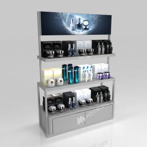 Wholesale GDR03-CB-07 Double Sided Transparent Low Cabinet With 80mm Soft Film Light Box And LED Strip Lights For Fashion Boutiques from china suppliers