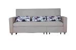 Gray Cotton Home Sofa Bed Convertible Adjustable Footrest With Side Pocket
