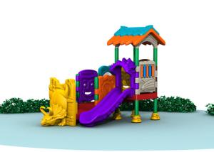 Wholesale Little Kids Outside Playset / Kids Plastic Play Structure With Slide TQ-QS004 from china suppliers