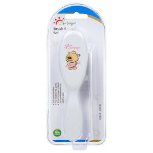 China White ABS Nylon Adult Baby Infant Comb And Brush Set on sale