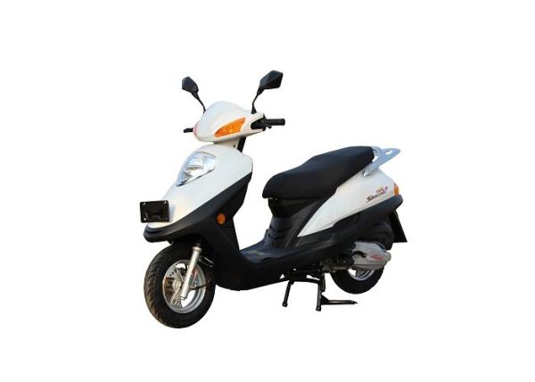 White Color Gas Motor Scooter 125cc 150cc GY6 Engine Iron Muffler CDI Lgnition