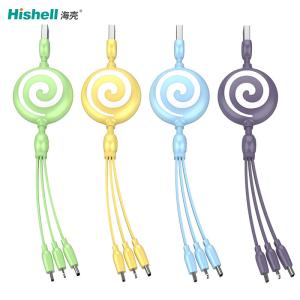 Wholesale Portable ABS Retractable Cell Phone Charger , Antiwear C Type Mobile Charging Cable from china suppliers
