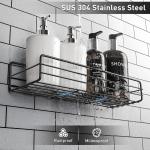 No Drilling Rustproof Traceless Adhesive Shower Wall Shelves Shower Caddy Basket