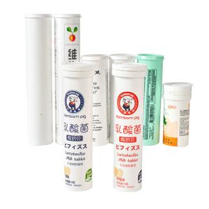 Wholesale PP Base Material Plastic Effervescent Tablet Tube Bottle with Desiccant Flip Cover Pill VC Candy Packaging from china suppliers