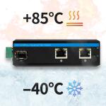 3 Port Compact Gigabit Ethernet Switch Hardened 100/1000M Fiber Dual 24V Input