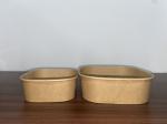 Biodegradable Take Away Square Paper Salad Bowls With Lids