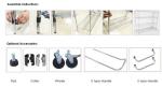 4 Wheels Stainless Steel Anti Static PCB / SMT Storage 3 Layers Trolley Cart