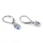 atural Tanzanite Earring Clip Gemstone Jewelry Real Pure Genuine 925 Solid