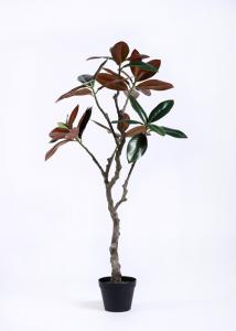China 120cm Artificial Decorative Trees Magnolia , Realistic Fake Plants Plastic Leafs Life Like on sale