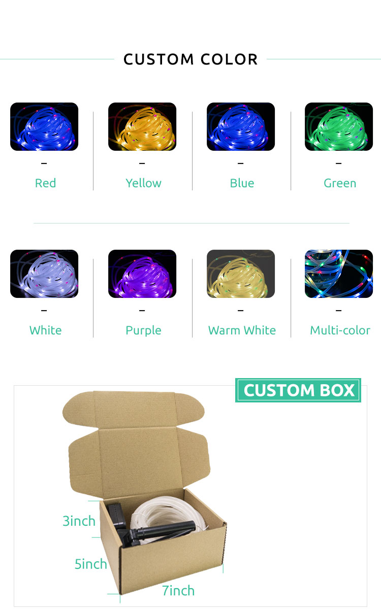 Color Changing Solar Powered Led Strip Lights Waterproof Ip44 Multipurpose String Light