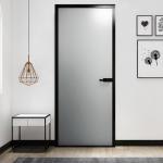 Grey Anodized Aluminium Casement Door Two Side Open For Building