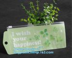 Zipper Pouch Plastic Cosmetic Bag Pouch Vinyl Slider Zipper Bag, travel plain