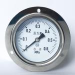 3 Inches 0.6 MPa Liquid Filled Pressure Gauge 3/8 NPT Panel Mount Brass Wetted