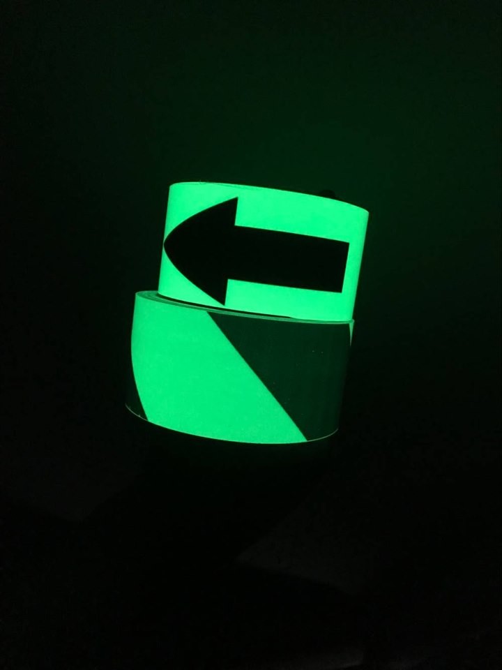 PVC printable 1.24mx45.7m photo Luminescent Vinyl Film Glow In The Dark Adhesive Vinyl Roll