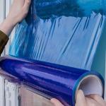 Customized Temporary Blue Color PE Surface Protective Film For Window Glass