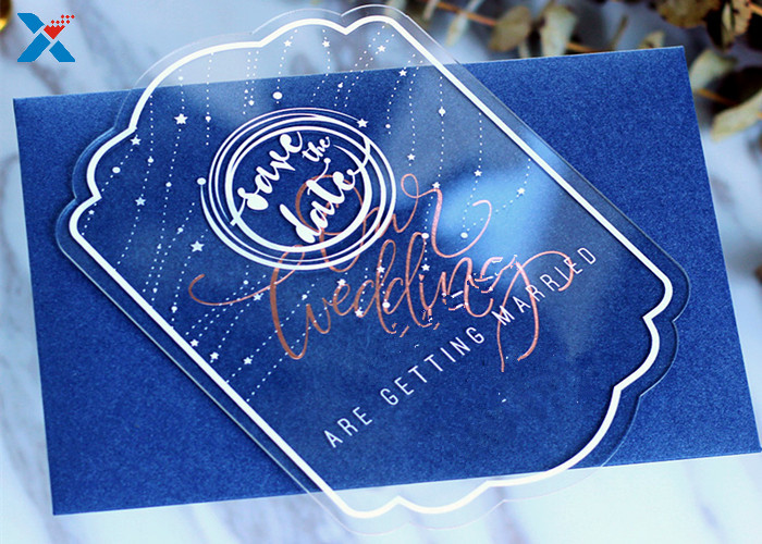 Recyclable Acrylic Gifts Luxury Laser Cut Clear Color DIY Acrylic Wedding Invitations