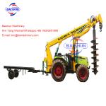 Electrical Works Garden Tractor Post Hole Digger , 3 Point Hitch Post Hole