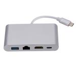 Cell Phones 4 In 1 4K 2K HDMI RJ45 Powered USB C HUB