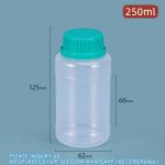 Clear 250ml Round Plastic Liquid Reagent Storage Container Food Grade PP