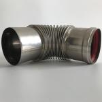 SUS430 Pellet Stove Chimney Bendable Elbow With Locking Band Connection