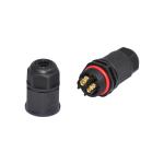 2 3 4 Pin CuZn Nickel Solderless Circular Connectors IP68 L20 Waterproof