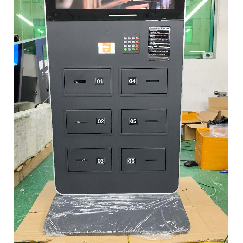 Smart Phone Charging Cabinets 43" Android LCD Digital Signage Kiosk with CMS and Cloud Server