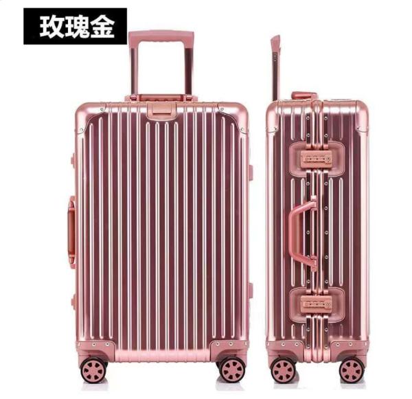 Aluminum Frame Travel Trolley With Silent Wheels 24 Inch Durable Hard Shell