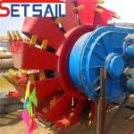 Full Hydraulic System Wheel Bucket Dredger for Sand Mud Dredging Depth 8m-20m