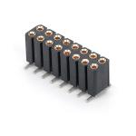 2.54mm Dual Row H7.0mm 10.0mm Straight Brass Machined Round Female Header