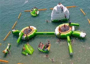 Wholesale Yellow Giant Inflatable Floating Water Park With 0.9mm PVC Tarpaulin Material from china suppliers