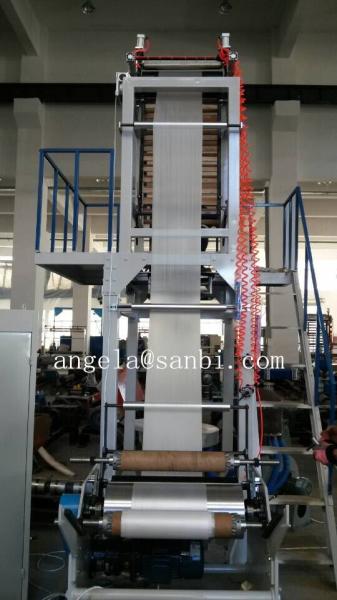 PE Plastic Film Film Blowing Machine , polyethylene blown film extruder