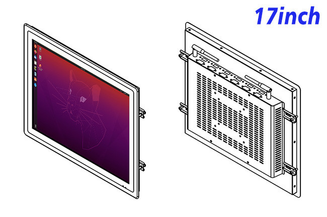 17-Inch Reliable Linux Monitor for Industrial Operations and Security Panels
