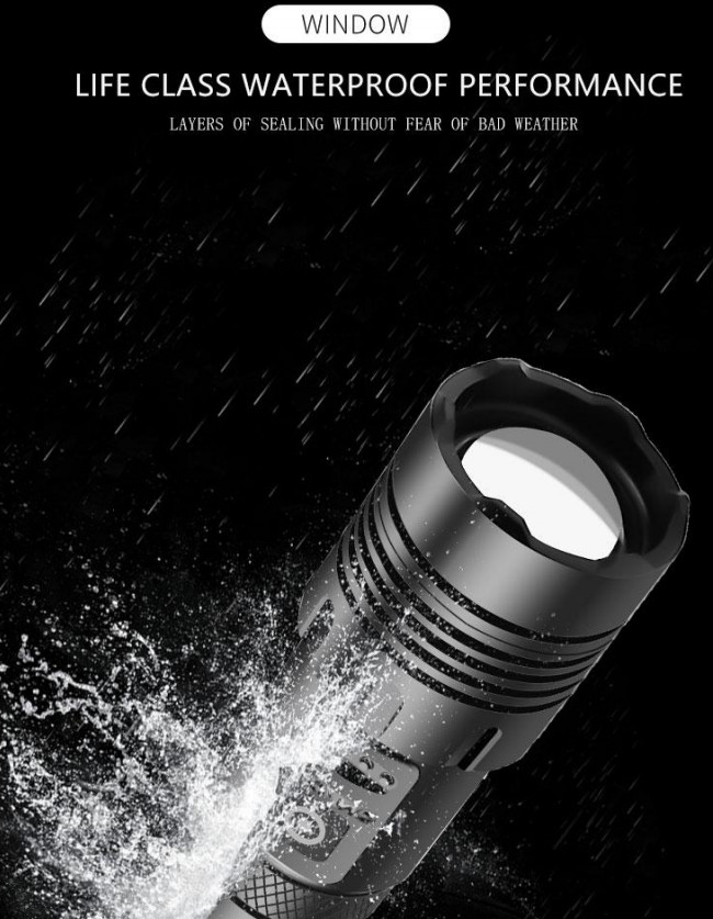 High Power Emergency LED Torch Flashlight Adjustable Focus for Camping