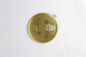 Wholesale Golden silk printing Round Tin Can easy open lids 126 mm custom from china suppliers