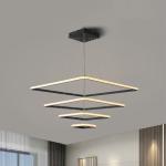 Four Square Modern Minimalist Dining Room Chandelier Personality Creative Square
