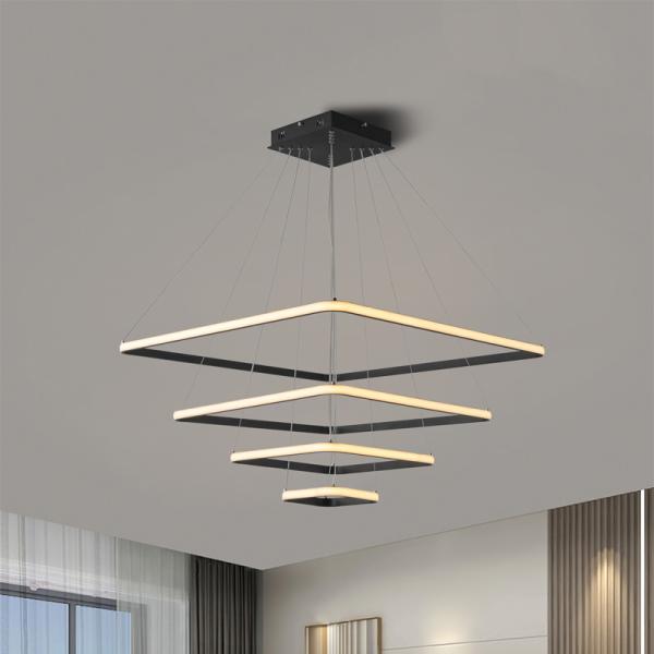 Four Square Modern Minimalist Dining Room Chandelier Personality Creative Square