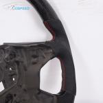 Custom Gloss Carbon Fiber Ford Fiesta Steering Wheel Black Perforated Leather