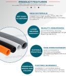 Polyethylene Fireproof Black Flexible Pipe (UL94 V-0), AD7~AD108 Plastic